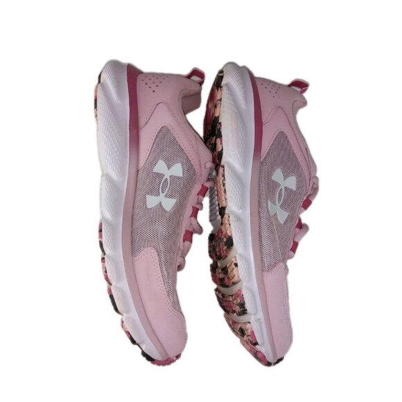 Under Armour Women's Size 11 US Charged Assert 9 Pink Rose Marble Running Shoes - Picture 8 of 11